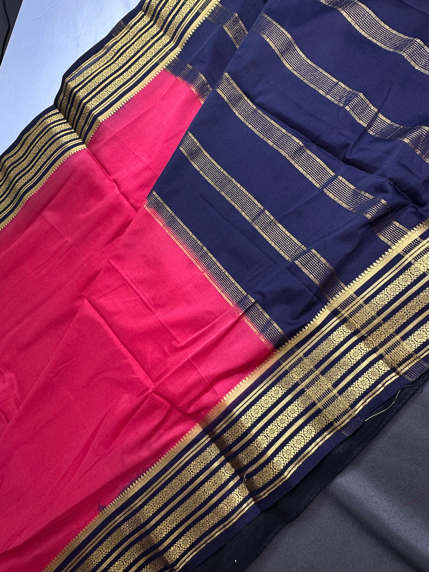 Semi Mysore Crepe Silk Saree - 