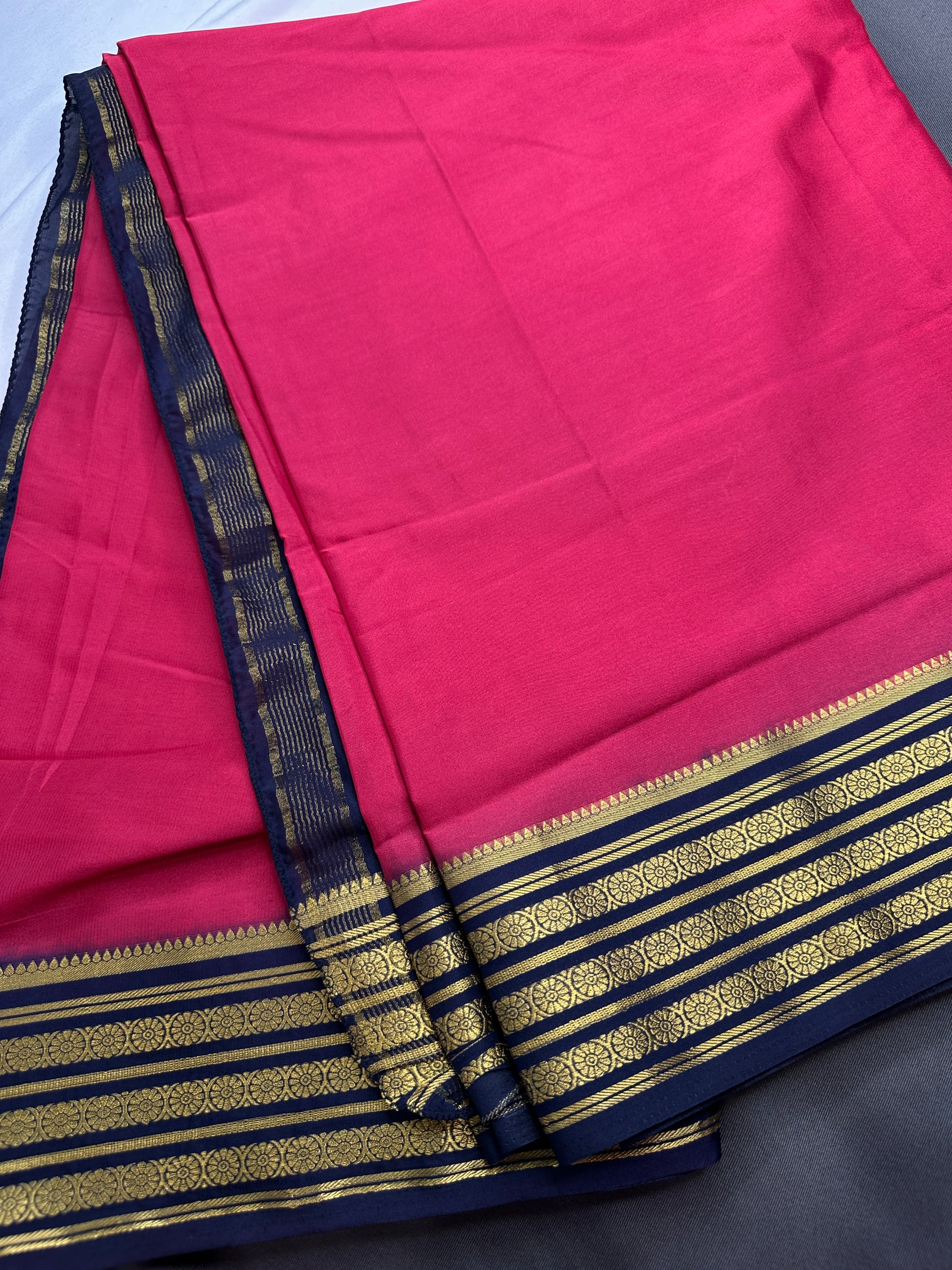 Semi Mysore Crepe Silk Saree - 