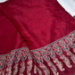 Dola Silk Ajarakh Maroon Red Saree - 