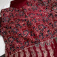 Dola Silk Ajarakh Maroon Red Saree - 
