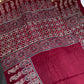 Dola Silk Ajarakh Maroon Red Saree - 