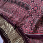 Dola Silk Ajarakh Maroon Plum Saree - 