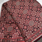 Dola Silk Ajarakh Maroon Plum Saree - 