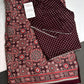 Dola Silk Ajarakh Maroon Plum Saree - 
