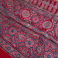 Dola Silk Ajarakh Red Saree - 