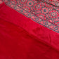 Dola Silk Ajarakh Red Saree - 