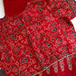 Dola Silk Ajarakh Red Saree - 