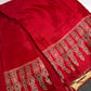 Dola Silk Ajarakh Red Saree - 