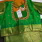 Semi Gadwal Yellow Green Pattu Silk Saree - 