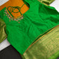 Semi Gadwal Yellow Green Pattu Silk Saree - 