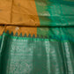 Semi Gadwal Yellow Green Pattu Silk Saree - 