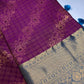 Kanch Vintage Semi Silk Purple Blue Saree - 