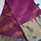 Kanch Vintage Semi Silk Purple Blue Saree - 