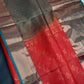 Kanch Vintage Semi Silk Orange Green Saree - 