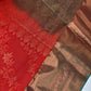 Kanch Vintage Semi Silk Orange Green Saree - 