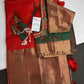 Kanch Vintage Semi Silk Orange Green Saree - 