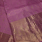 Kanch Light Weight Semi Silk Pink Checked Saree - 