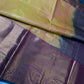 Kanch Light Weight Semi Silk Mustard Brown Checked Saree - 