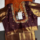 Semi Gadwal Brown Pattu Silk Saree - 