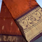 Semi Gadwal Brown Pattu Silk Saree - 