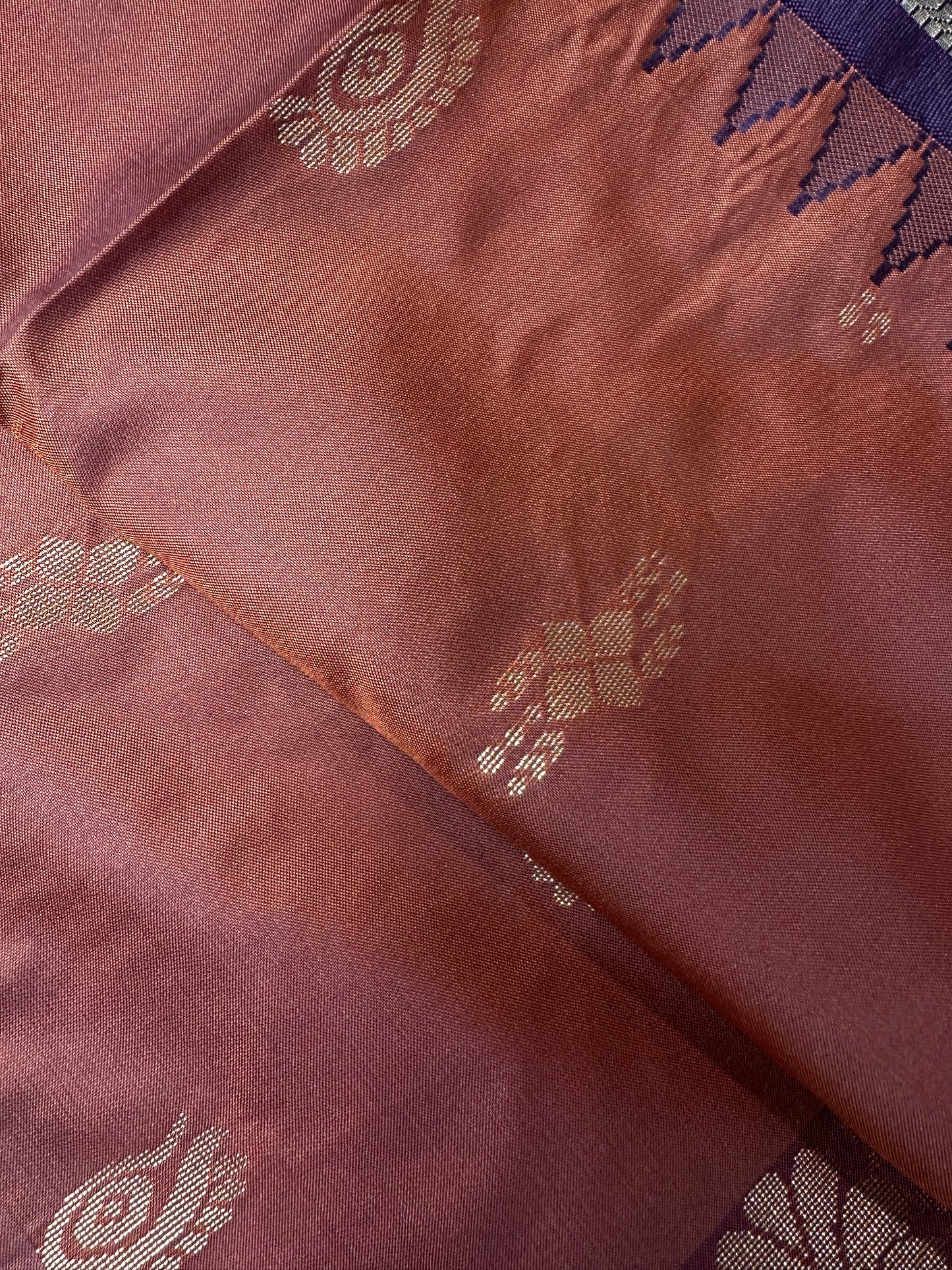Semi Gadwal Brown Pattu Silk Saree - 