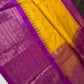 Semi Gadwal Yellow Pattu Silk Saree - 