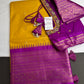 Semi Gadwal Yellow Pattu Silk Saree - 