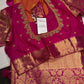 Semi Gadwal Peach Pink Pattu Silk Saree - 