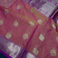 Semi Gadwal Peach Pink Pattu Silk Saree - 