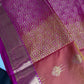 Semi Gadwal Peach Pink Pattu Silk Saree - 