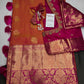 Semi Gadwal Peach Pink Pattu Silk Saree - 