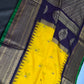 Gadwal Yellow Purple Pattu Soft Silk Saree - 