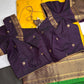 Gadwal Yellow Purple Pattu Soft Silk Saree - 