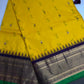 Gadwal Yellow Purple Pattu Soft Silk Saree - 