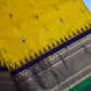 Gadwal Yellow Purple Pattu Soft Silk Saree - 