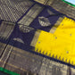 Gadwal Yellow Purple Pattu Soft Silk Saree - 
