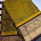 Semi Gadwal Green Purple Pattu Silk Saree - 