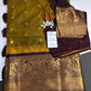 Semi Gadwal Green Purple Pattu Silk Saree - 