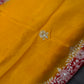 Yellow Crepe Saree With Aari Work - 