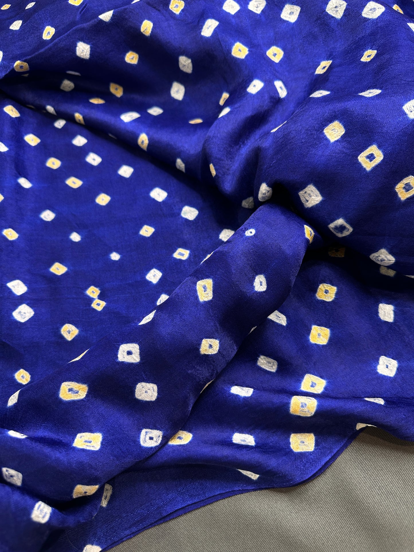 Bandhani Bhandej Blue Modal Silk Saree - 