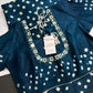 Bandhani Bhandej Teal Modal Silk Saree - 