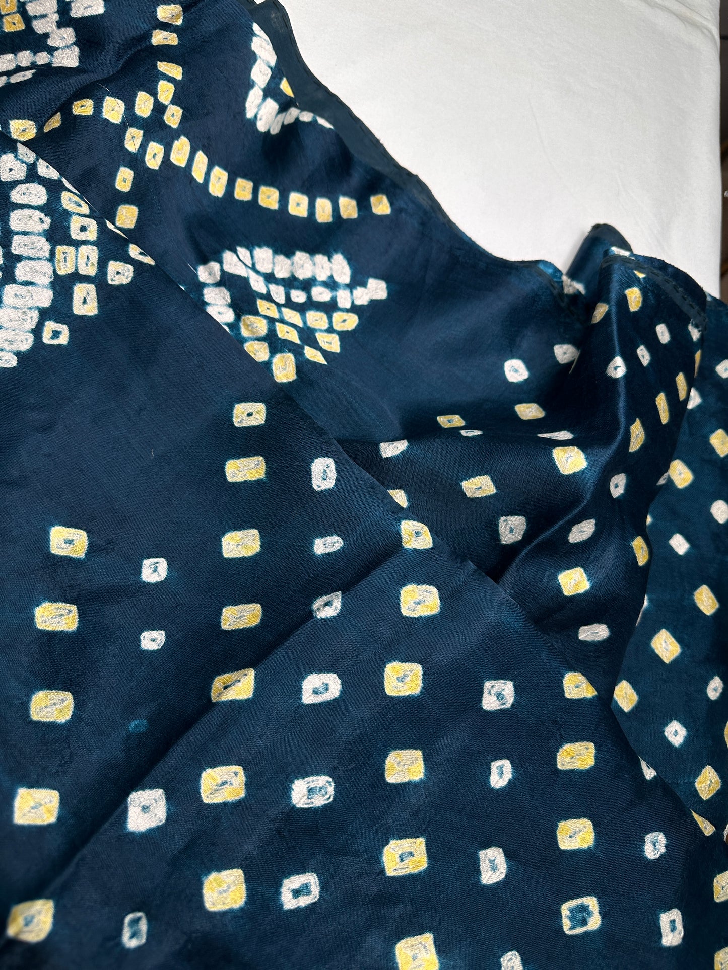 Bandhani Bhandej Teal Modal Silk Saree - 