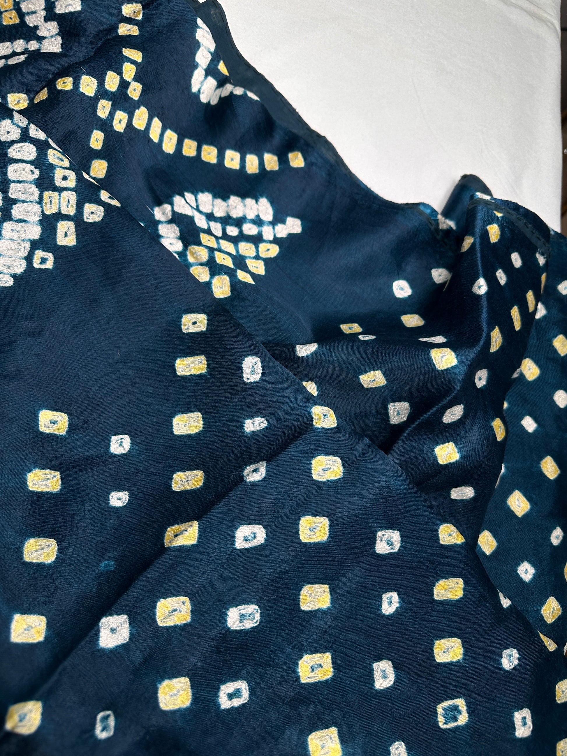 Bandhani Bhandej Teal Modal Silk Saree - 