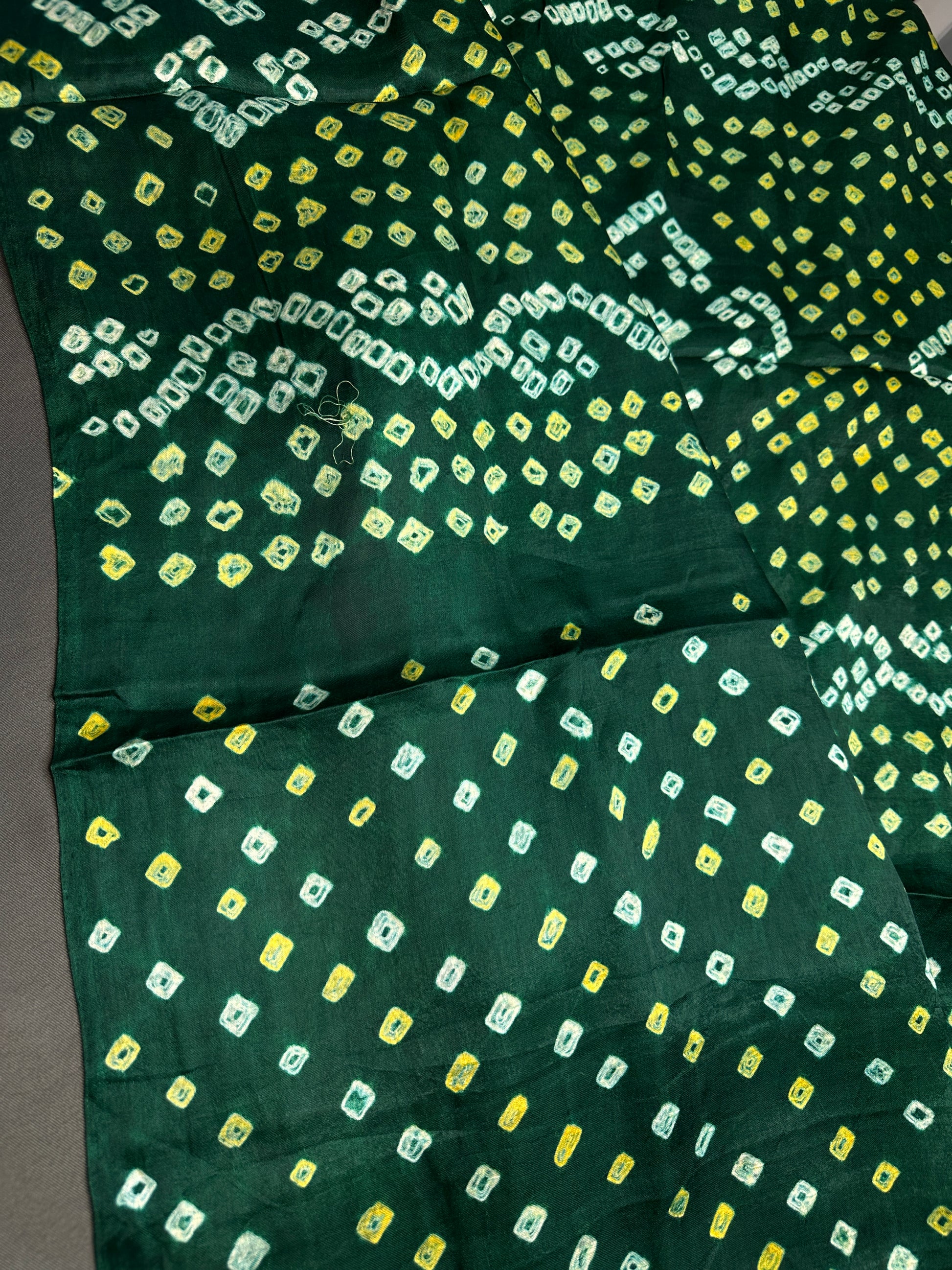 Bandhani Bhandej Green Modal Silk Saree - 