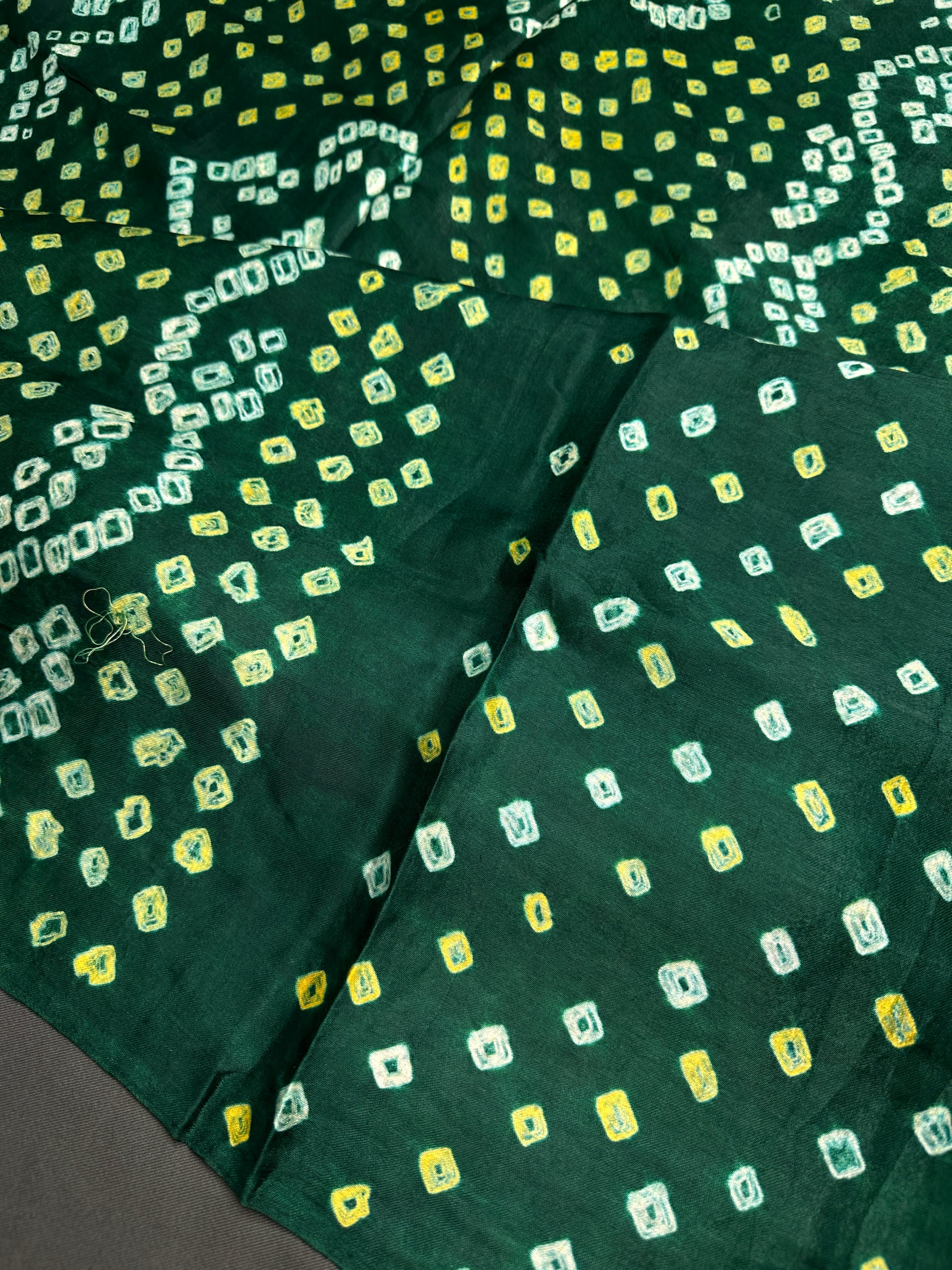 Bandhani Bhandej Green Modal Silk Saree - 