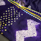 Shibori Bandhani Bhandej Purple Silk Saree - 