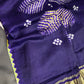 Shibori Bandhani Bhandej Purple Silk Saree - 