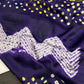 Shibori Bandhani Bhandej Purple Silk Saree - 