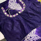 Shibori Bandhani Bhandej Purple Silk Saree - 