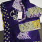 Shibori Bandhani Bhandej Purple Silk Saree - 